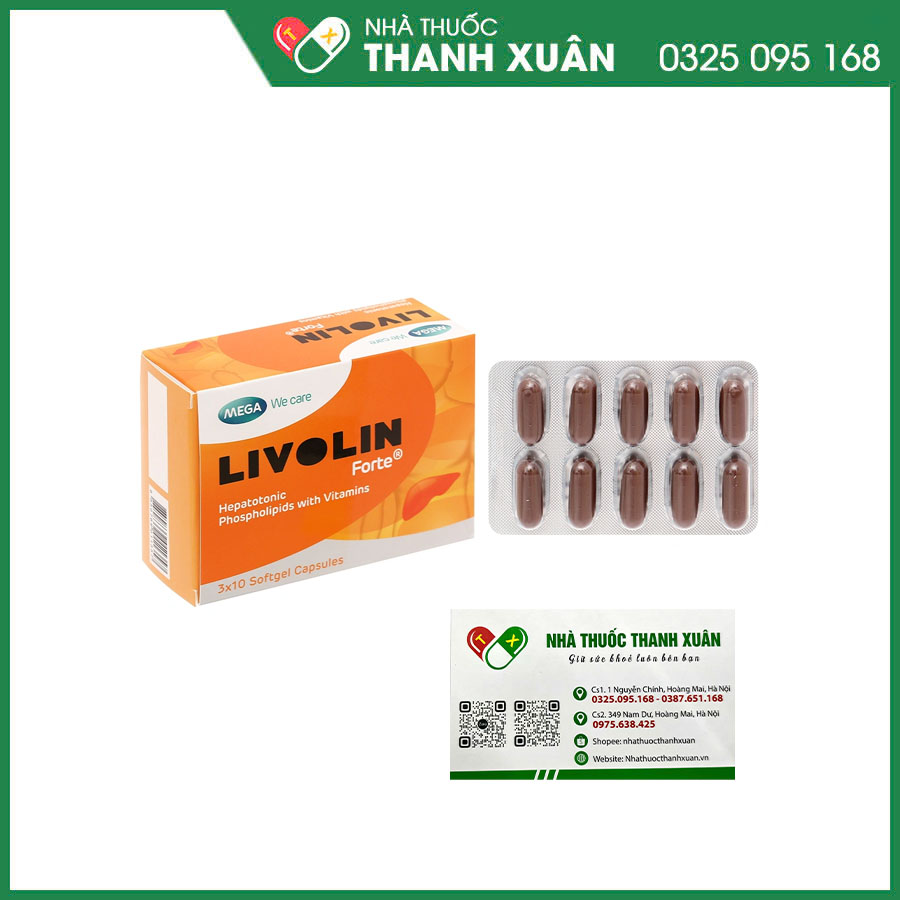 Livolin Forte thuốc điều trị viêm gan cấp, bán cấp và viêm gan mạn tính, xơ gan